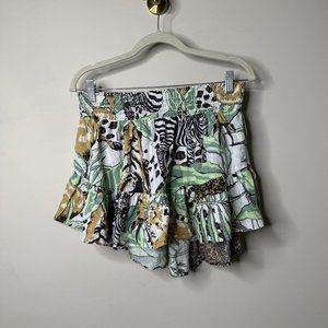 Aerie Multicolor Jungle Safari Skirt Women's Medium